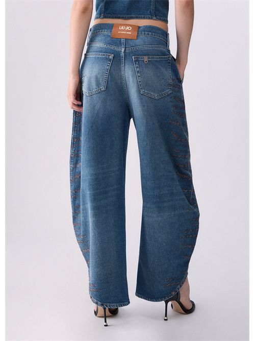 Jeans balloon con micro-strass LIU JO | UF6213D4854/79109
